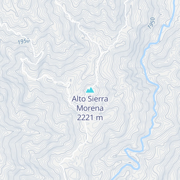 Map of Alto Sierra Morena