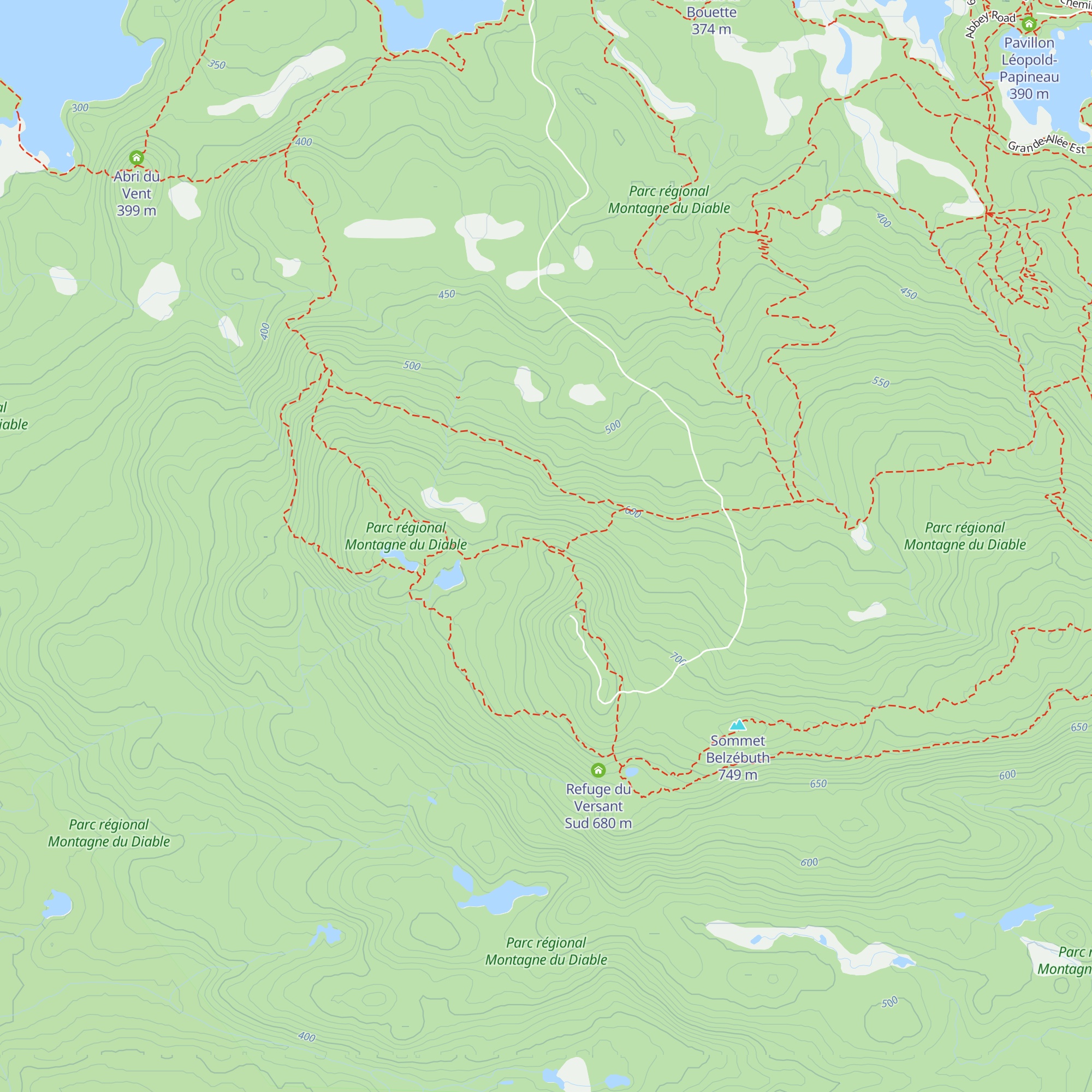 Refuge Versant Ouest map