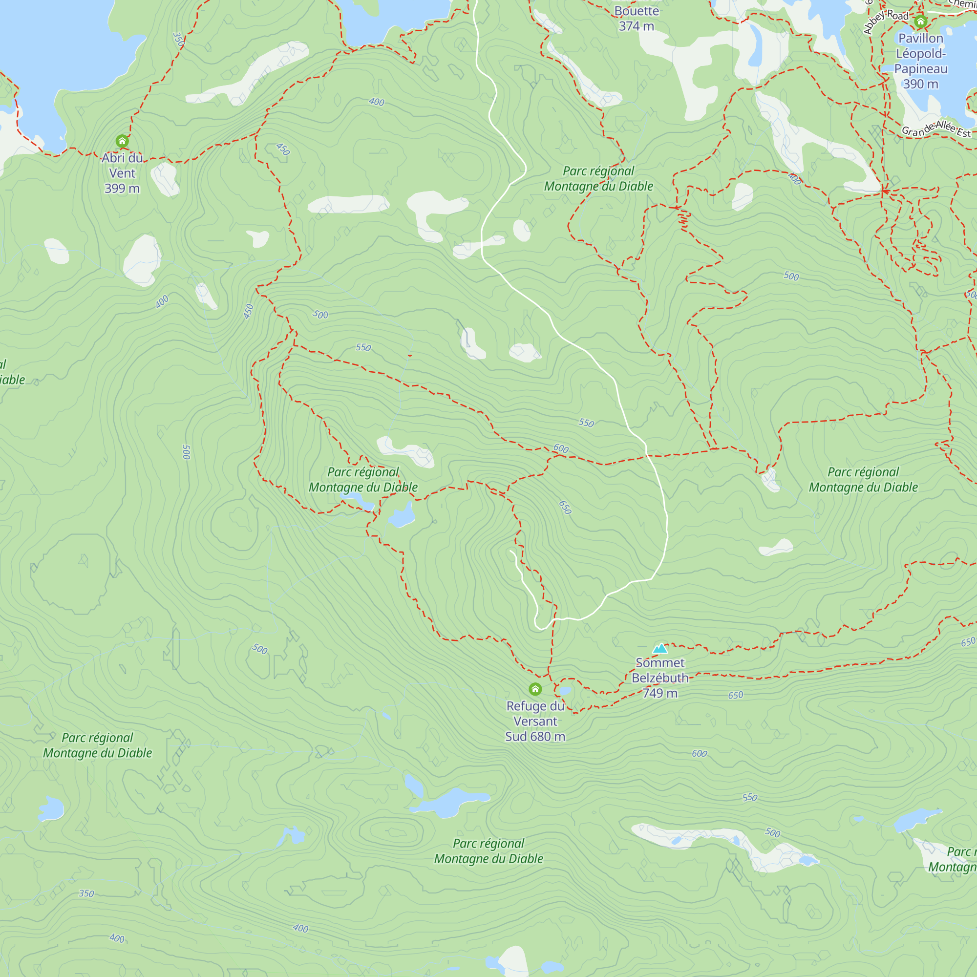 Refuge Versant Ouest map