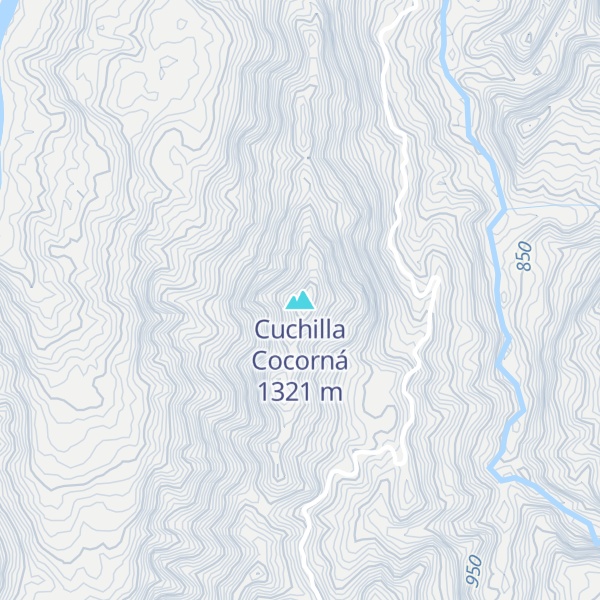 Map of Cuchilla Cocorná