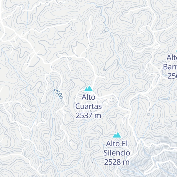 Map of Alto Cuartas