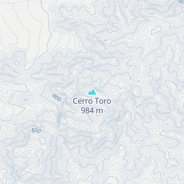Map of Cerro Toro