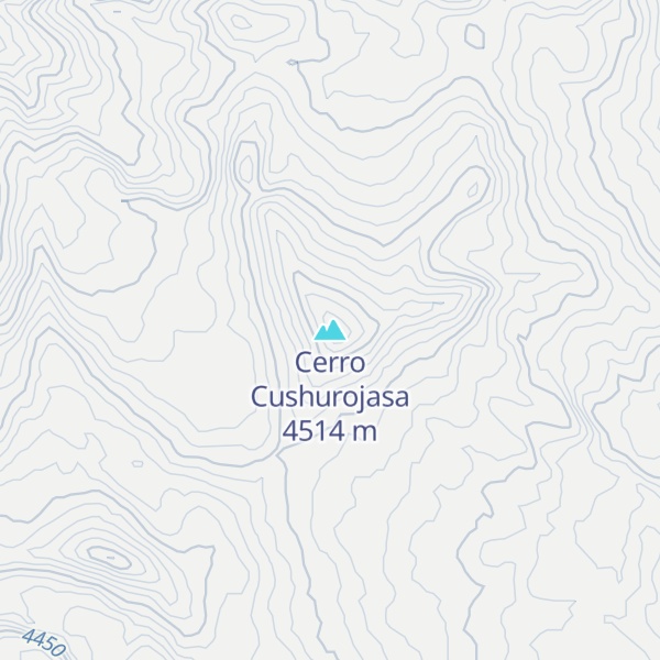 Map of Cerro Cushurojasa