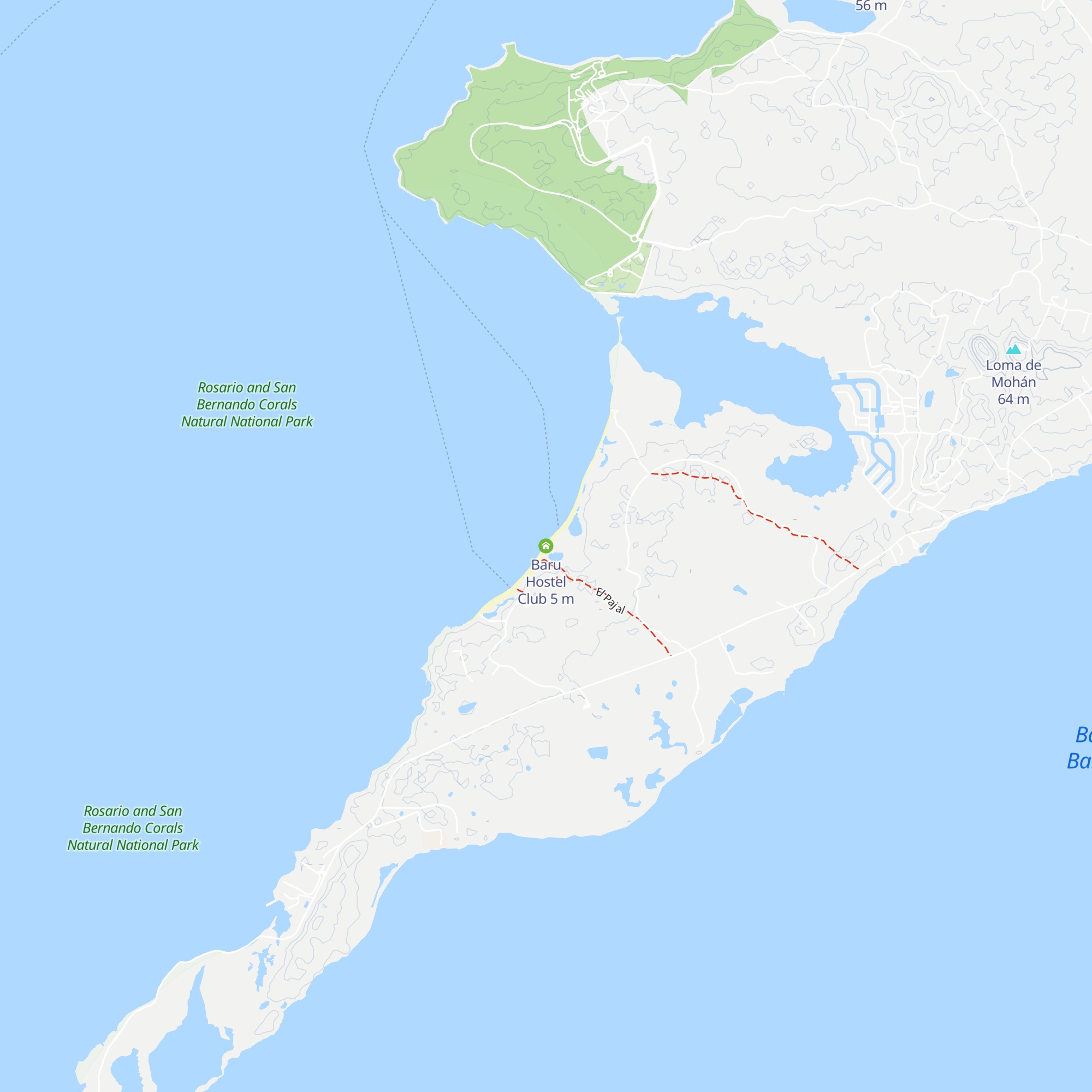 Baru Hostel Club map