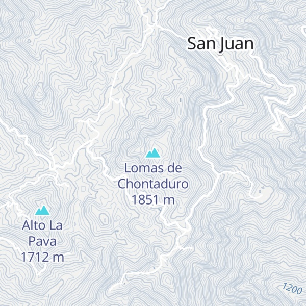 Map of Lomas de Chontaduro