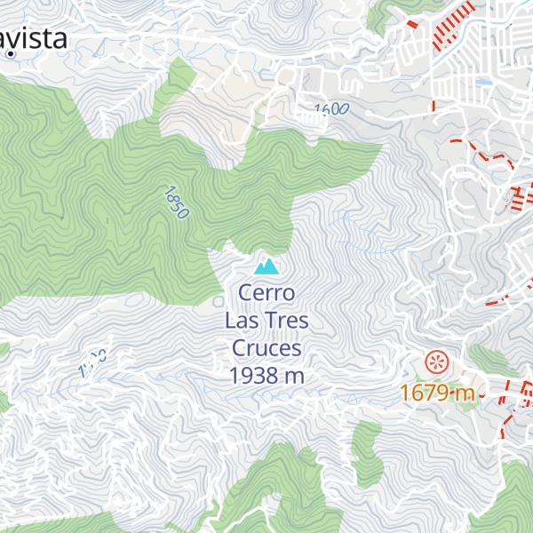Map of Cerro Las Tres Cruces