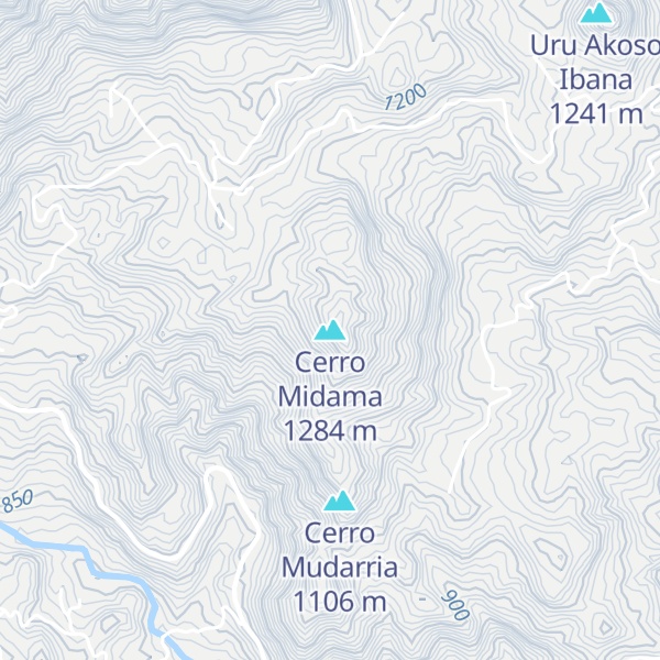 Map of Cerro Midama