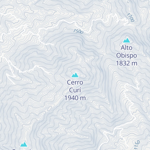 Map of Cerro Curí