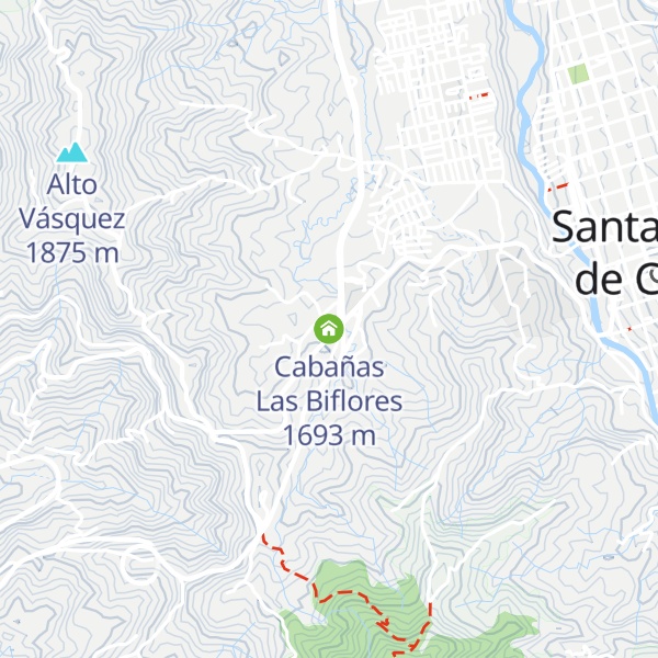 Map of Cabañas Las Biflores