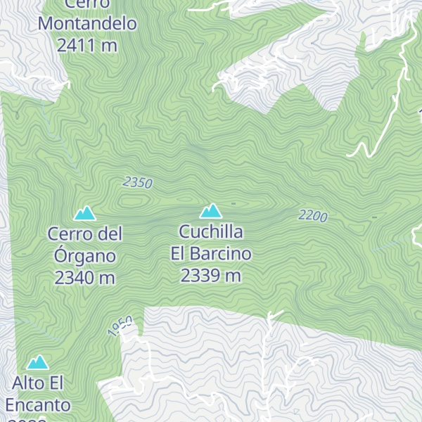 Map of Cuchilla El Barcino