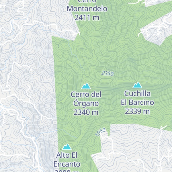 Map of Cerro del Órgano