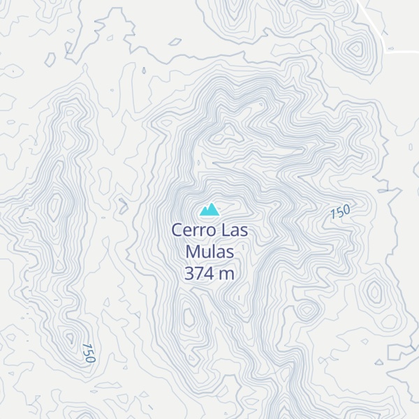 Map of Cerro Las Mulas