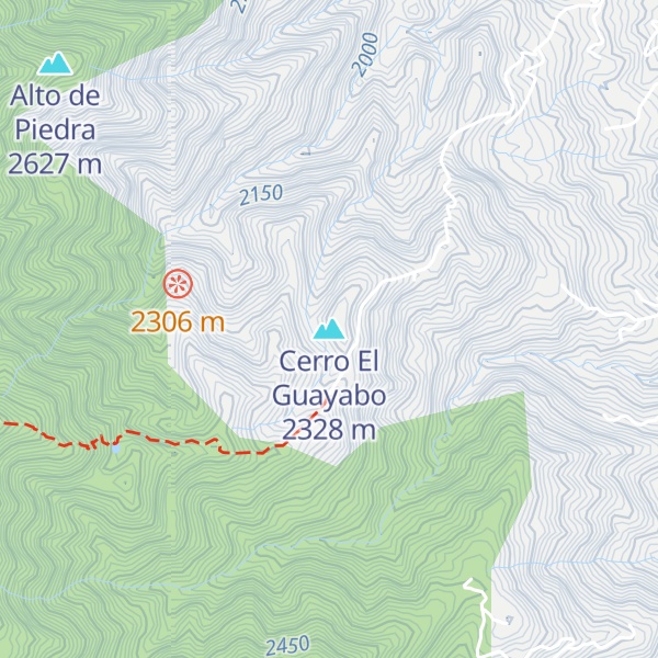 Map of Cerro El Guayabo