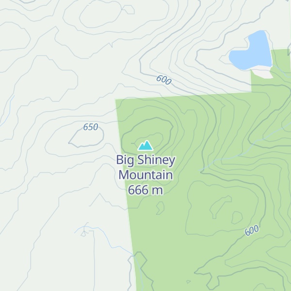 Map of Big Shiney Mountain