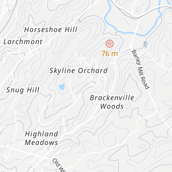 Map of Horseshoe Hill