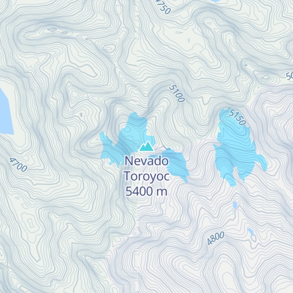 Map of Nevado Toroyoc