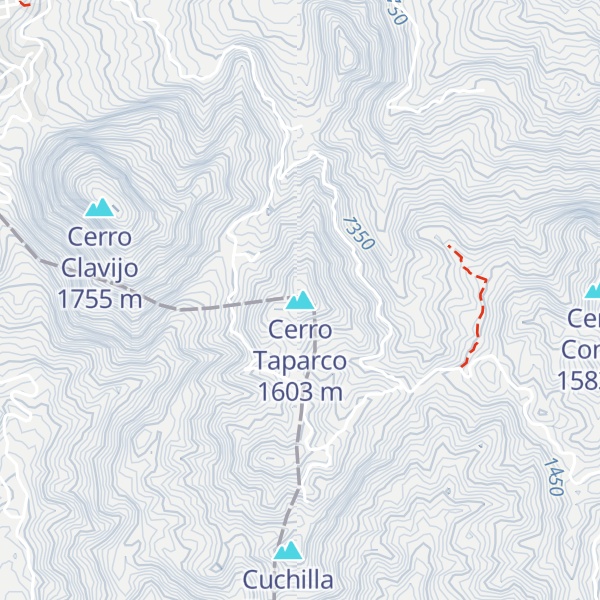 Map of Cerro Taparco