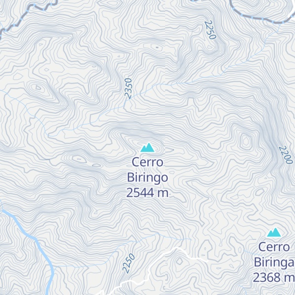 Map of Cerro Biringo