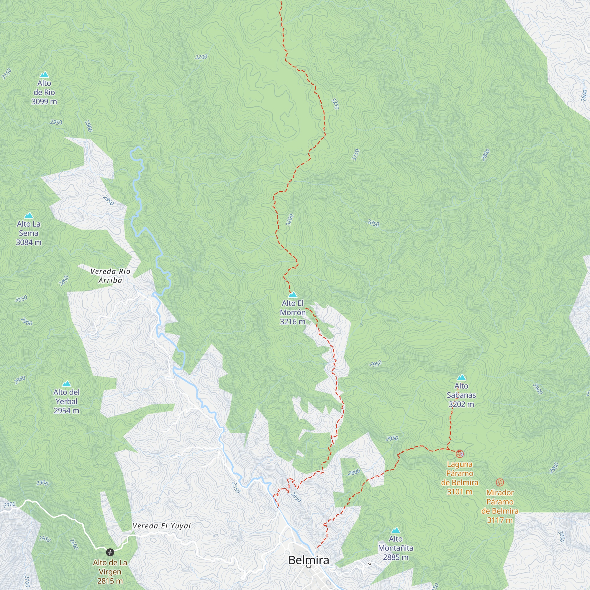 Cabaña Corantioquia map