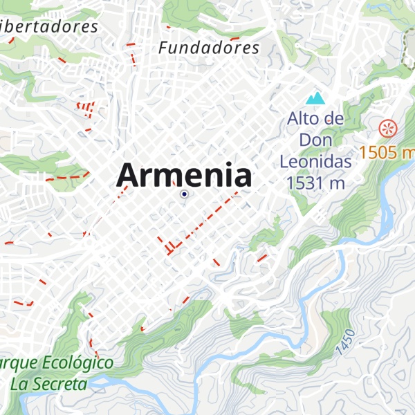 Map of Alto de las Brujas