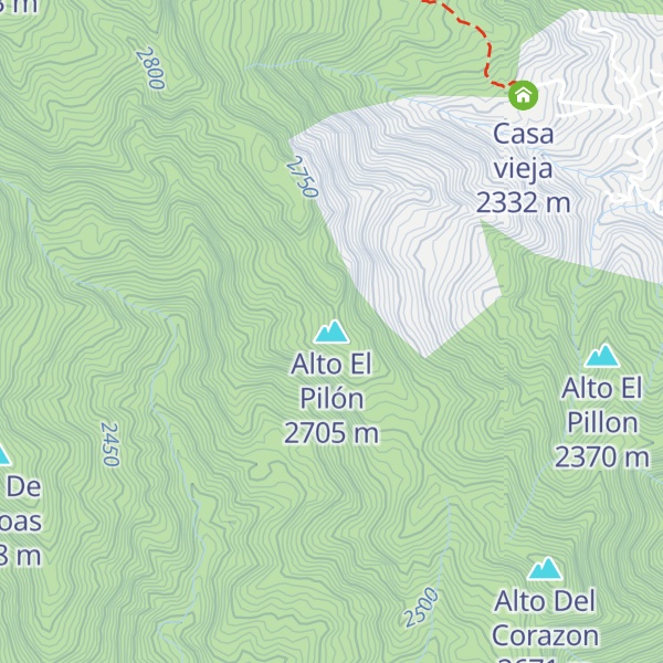 Map of Alto El Pilón