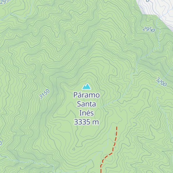 Map of Páramo Santa Inés