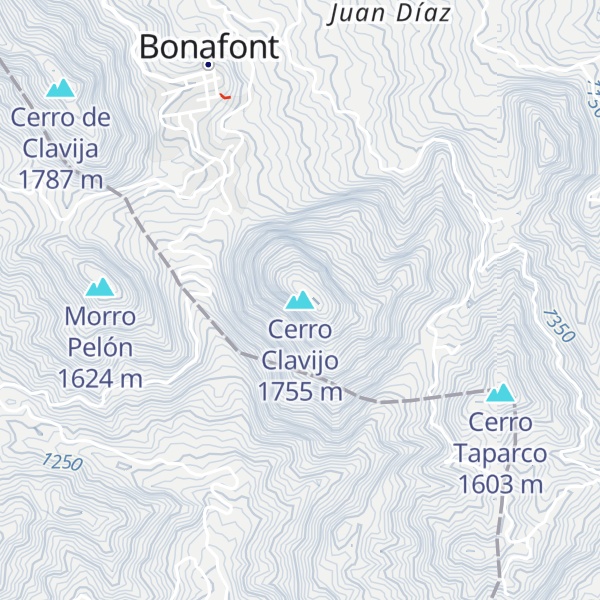 Map of Cerro Clavijo