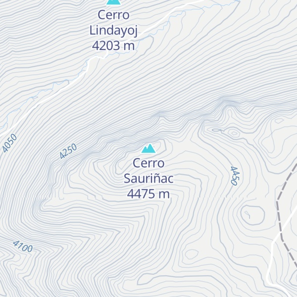 Map of Cerro Sauriñac
