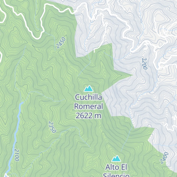 Map of Cuchilla Romeral