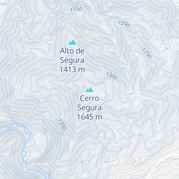 Map of Cerro Segura