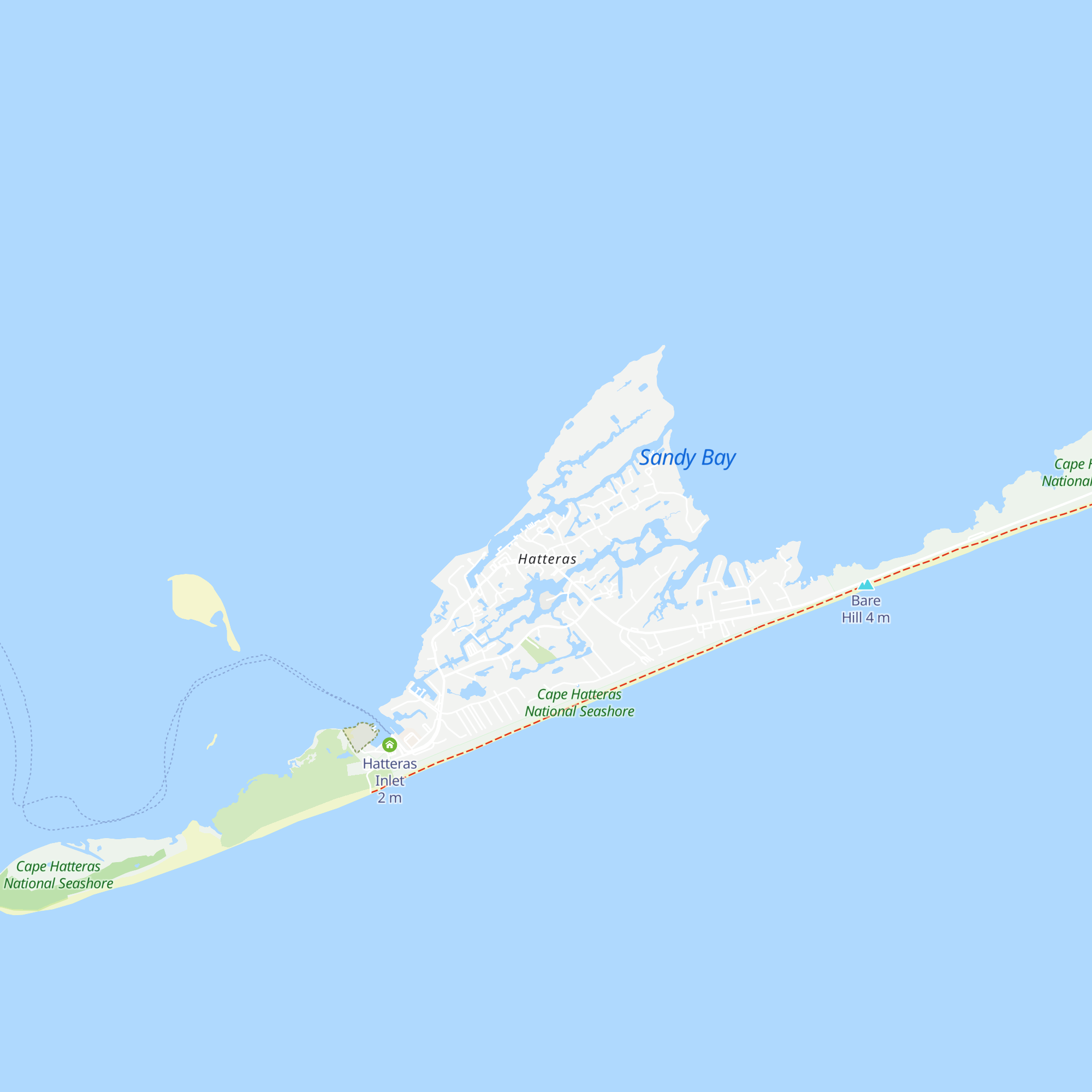 Hatteras Welcome Center map