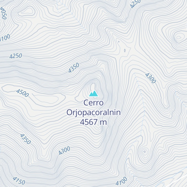 Map of Cerro Orjopacoralnin