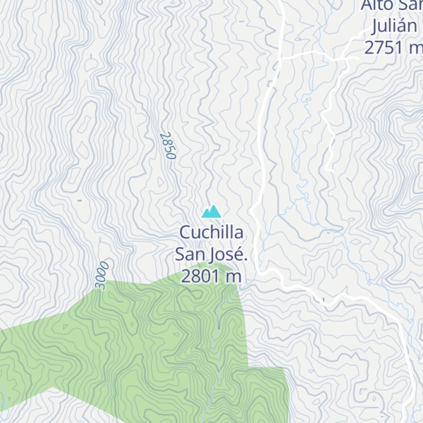 Map of Cuchilla San José.