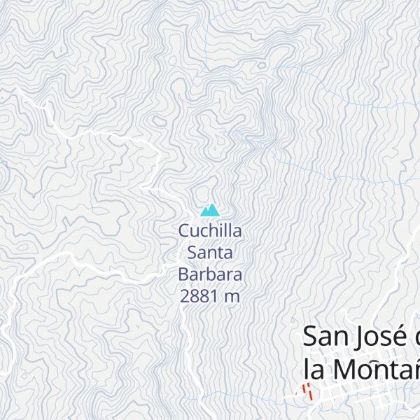Map of Cuchilla Santa Barbara
