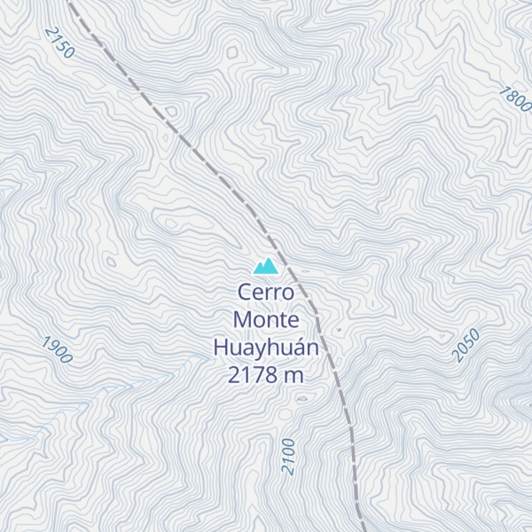 Map of Cerro Monte Huayhuán