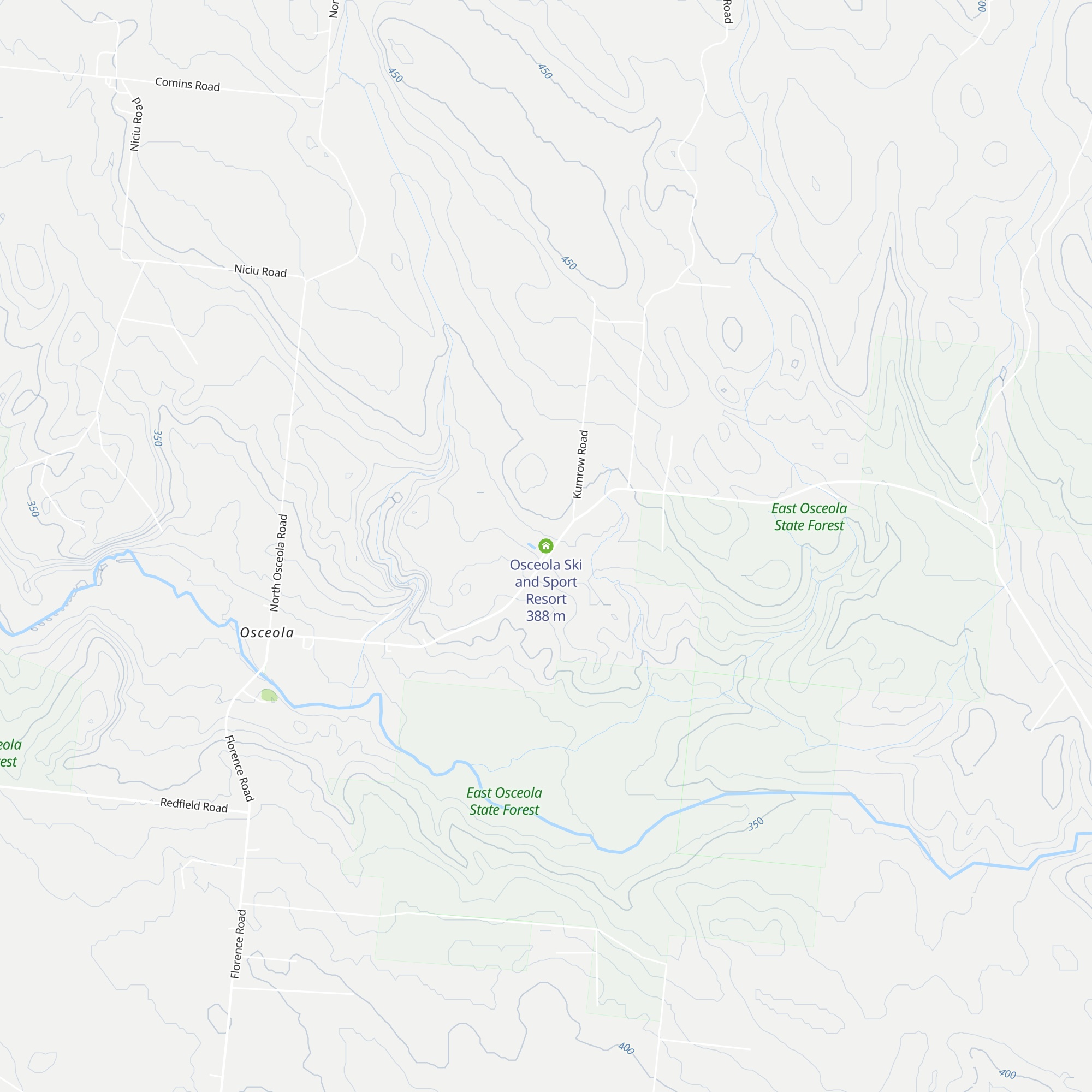 Osceola Ski and Sport Resort map