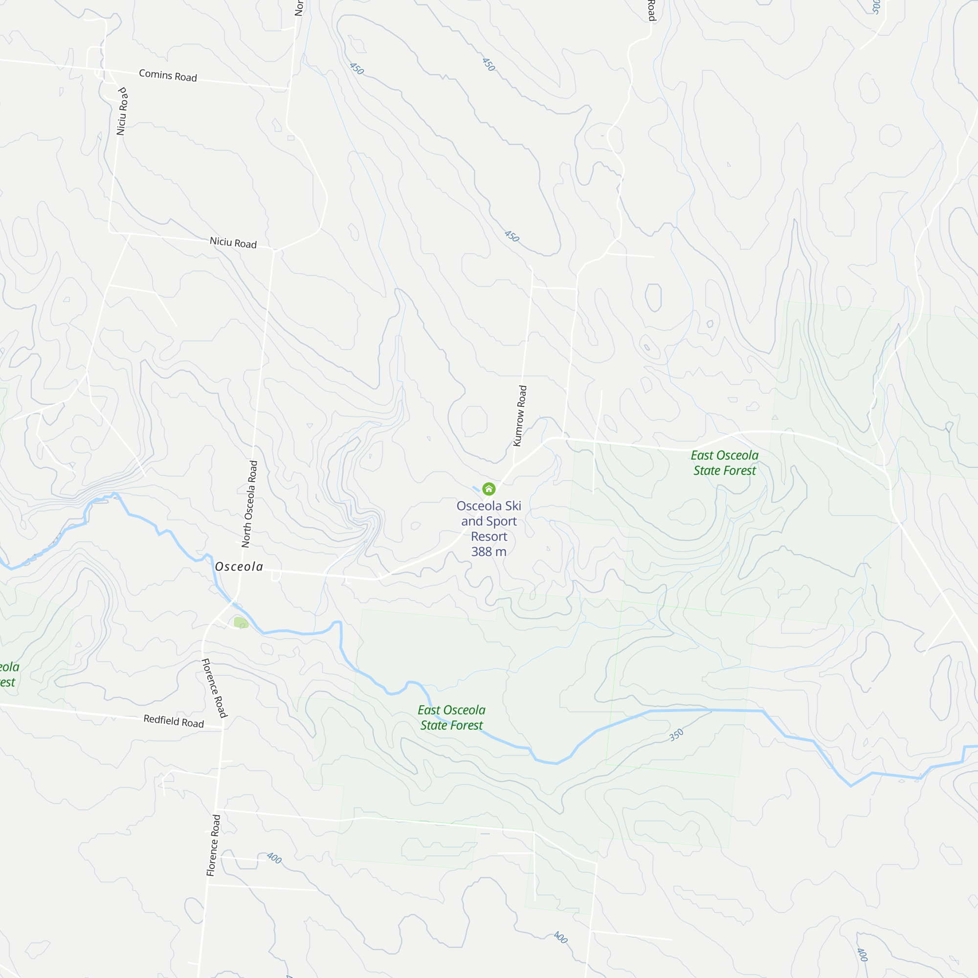 Osceola Ski and Sport Resort map