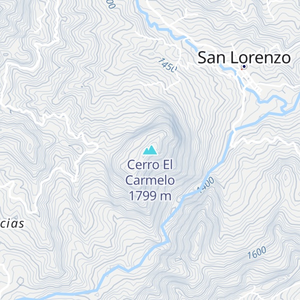 Map of Cerro El Carmelo