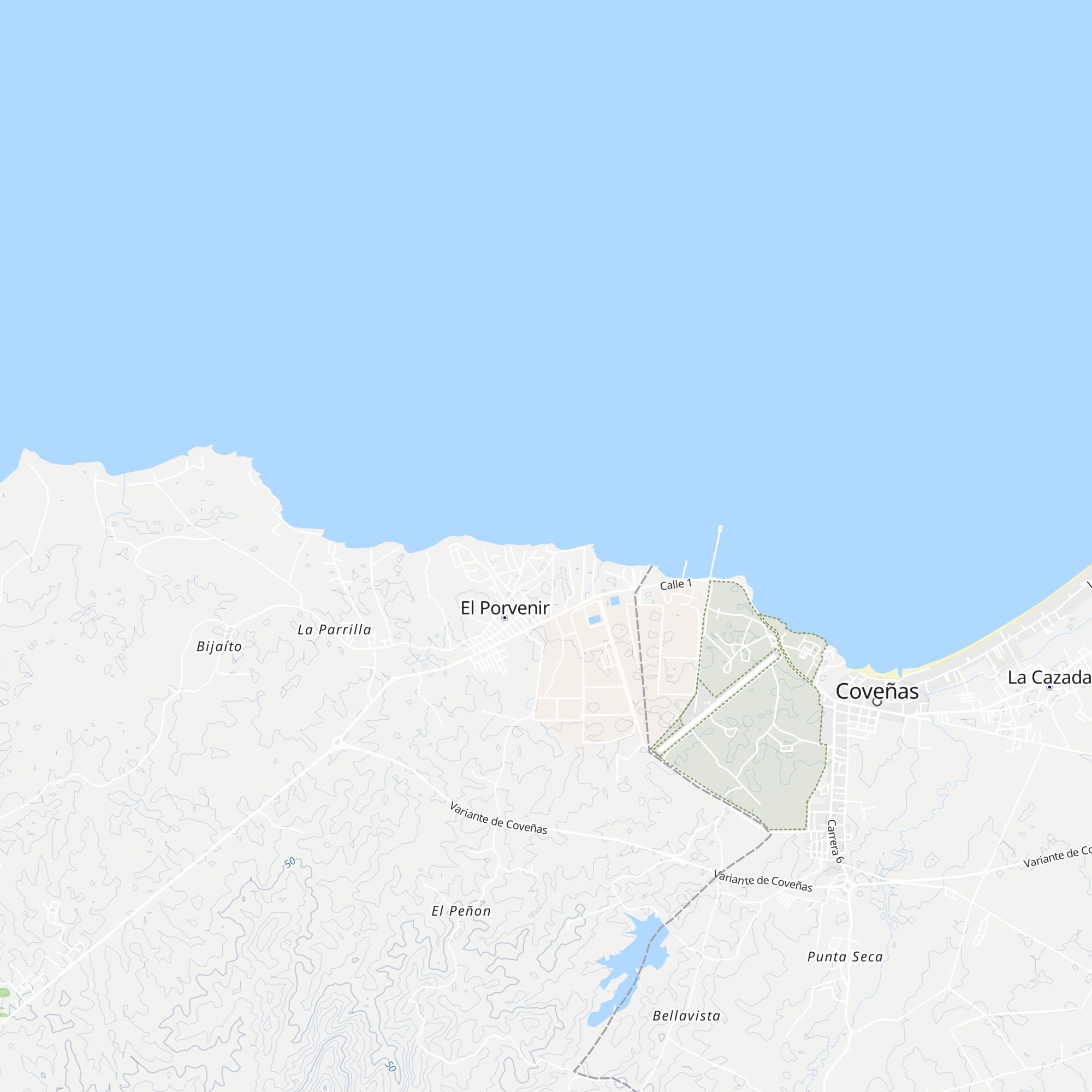 Cabañas La Española map
