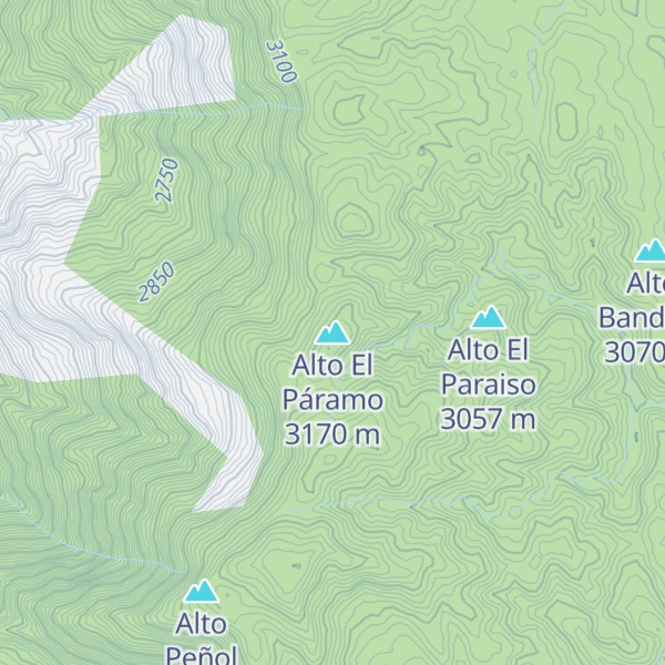 Map of Alto El Páramo