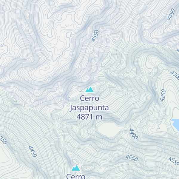 Map of Cerro Jaspapunta