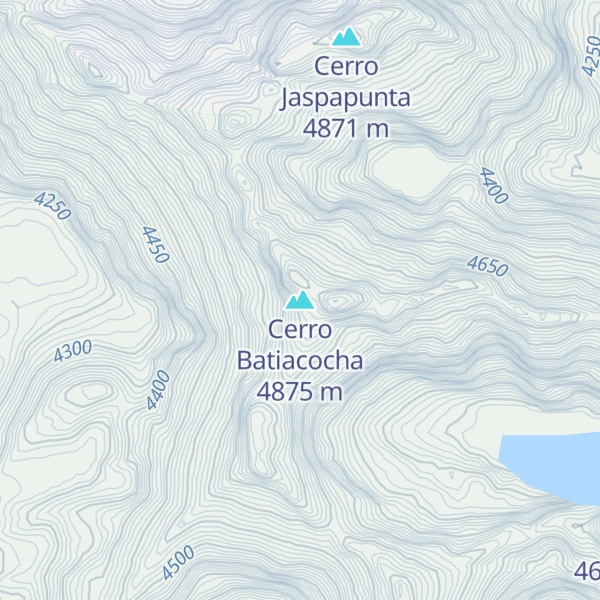 Map of Cerro Batiacocha
