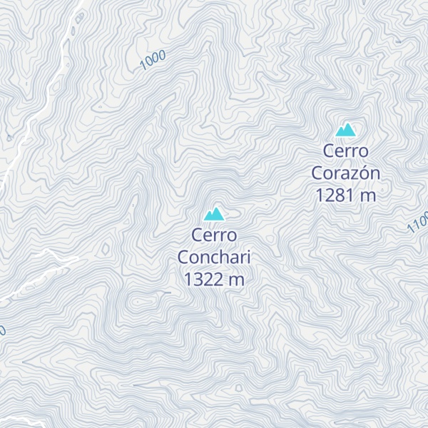 Map of Cerro Conchari