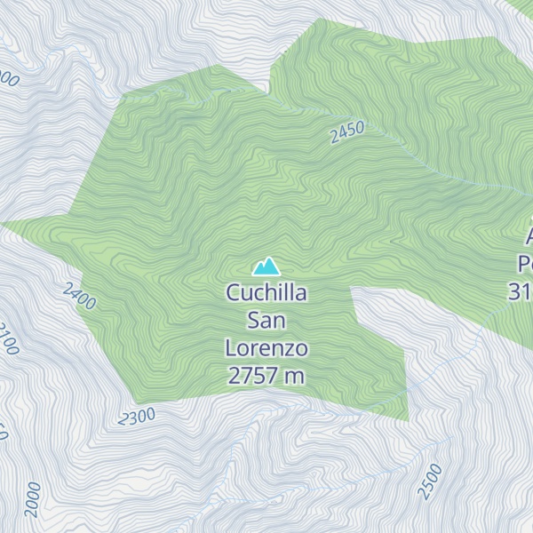 Map of Cuchilla San Lorenzo