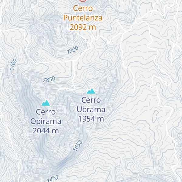 Map of Cerro Ubrama
