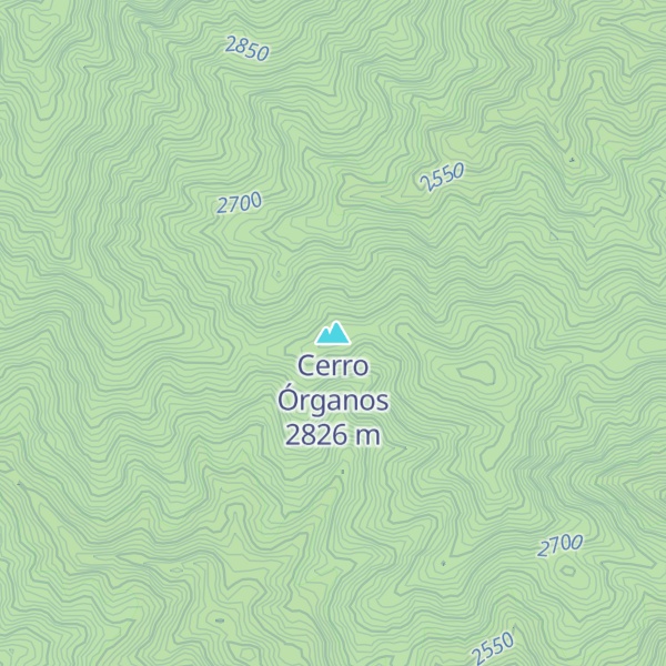 Map of Cerro Órganos