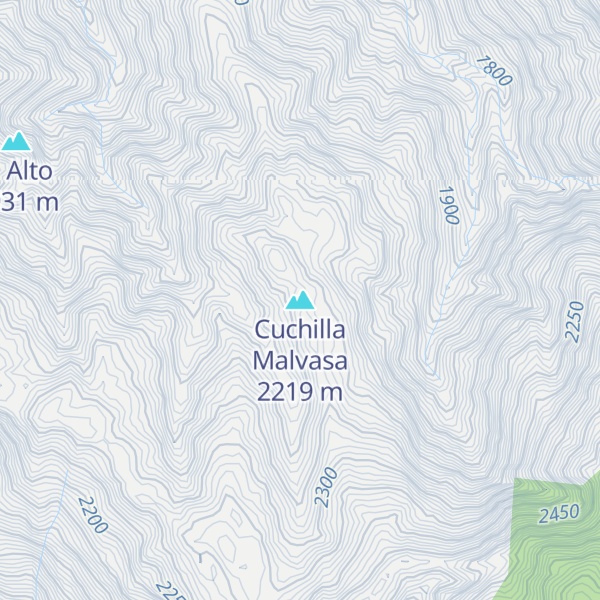 Map of Cuchilla Malvasa