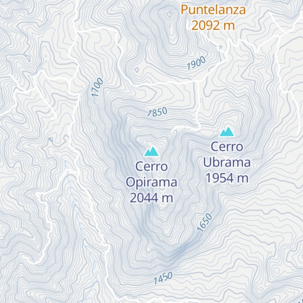Map of Cerro Opirama