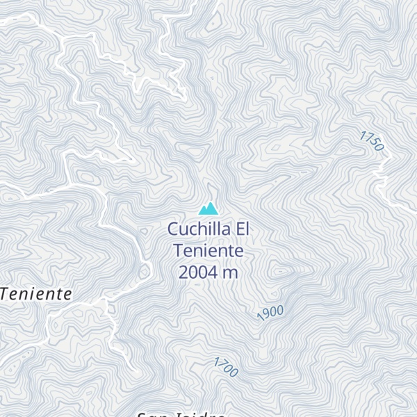 Map of Cuchilla El Teniente