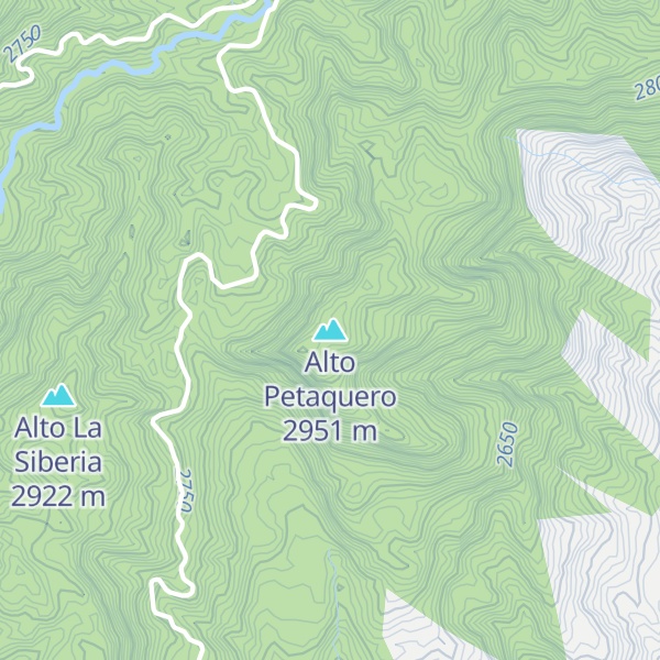 Map of Alto Petaquero